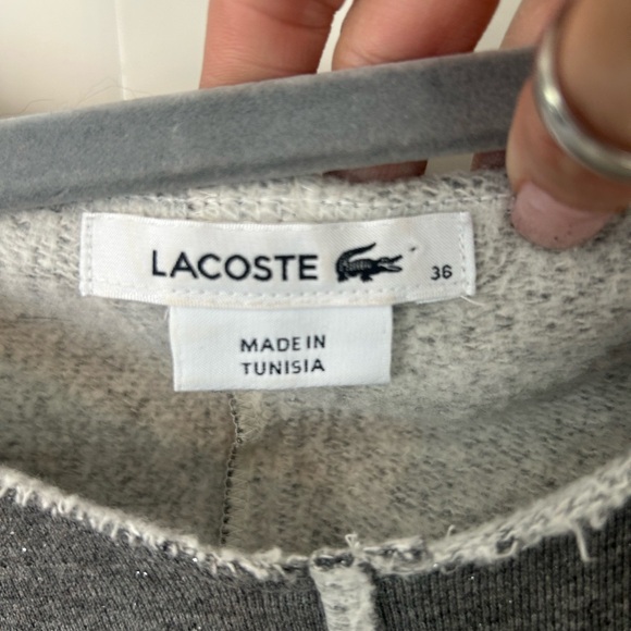 Lacoste Gray Mini Dress SZ 36 preppy classic - Picture 2 of 5